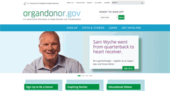 Desktop Screenshot of organdonor.gov